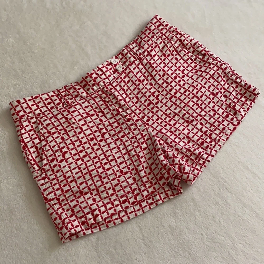 Vineyard Vines | Tie Dye Squares Print Shorts 100% Cotton 2H0297 Red/White (6) - Picture 4 of 16
